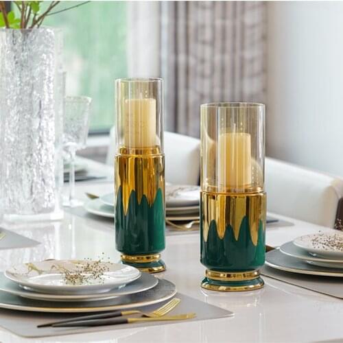 European retro ceramic candlestick ornaments romantic household candlelight dinner light decorat restaurant table candle holders