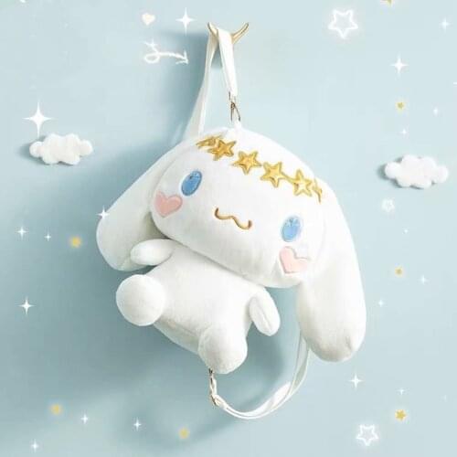 Kawaii Japanese Style Backpack Plush White Dog Back Bag Girls School Bag Cartoon Messenge Bags Girlfriend Kids Children Gifts