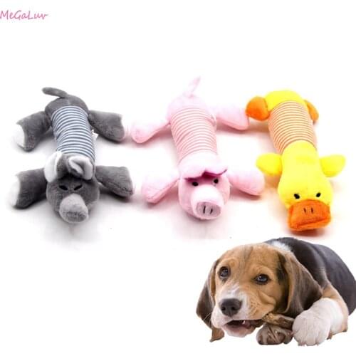 Cartoon Squeaky Dog Cat Toy Elephant Pig Duck Shape Pet Chew Toys For Small Dogs Cleaning Teeth Puppy Dog Toy Pets Accessories