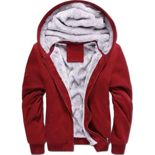 Men Hoodies Winter Thick Warm Fleece Men Hoodies Coat Sportwear mens Streetwear Hoodies Sweatshirts Men 2021 New Zipper hoody
