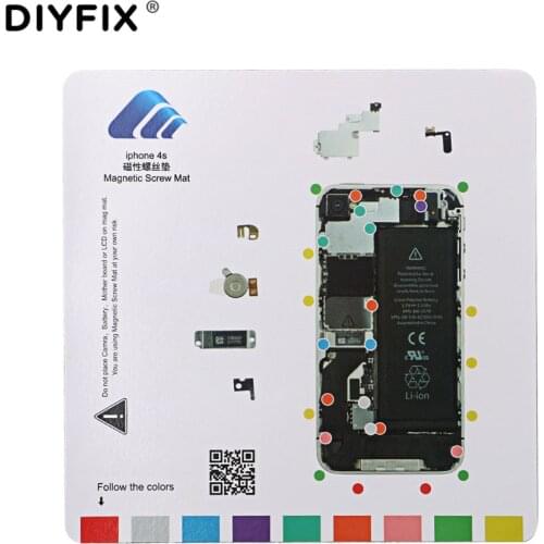 DIYFIX 1Pc Professional Guide Pad for iPhone 6 6 Plus 6s 5s 5C 5 4 Magnetic Screw Keeper Chart Mat Mobile Phone Repair Tools