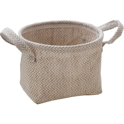 Woven Jute Storage Basket Braided Rope Caddy Bin Flower Pot Laundry Organizer