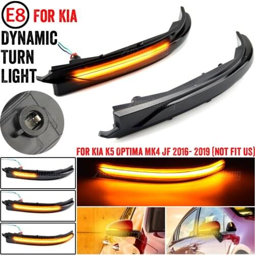 For Kia K5 Optima MK4 JF 2016 2017 2018 2019 Dynamic LED Blinker Side Mirror Marker Turn Signal Light Lamp