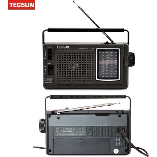 Original TECSUN R-304 R-304P High Sensitivity FM Radio MW/SW Radio Receiver Built-In Speaker Digital Receiver Portable Radio