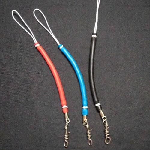 Spearfishing sling speargun bands rubber tube nature latex Dia With Swivel Snap Clip For Speargun Shooting Line Copper swivel