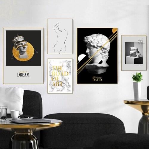 Nordic Minimalist Abstract Line David Plaster Canvas Paintings Matisse Posters Prints Wall Art Pictures for Living Room Decor