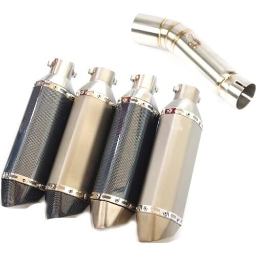 Escape Motorcycle Exhaust Middle Connect Tube And 51mm Vent Pipe Stainless Steel For Honda CBR500 CB500X CB500F 2013-2019