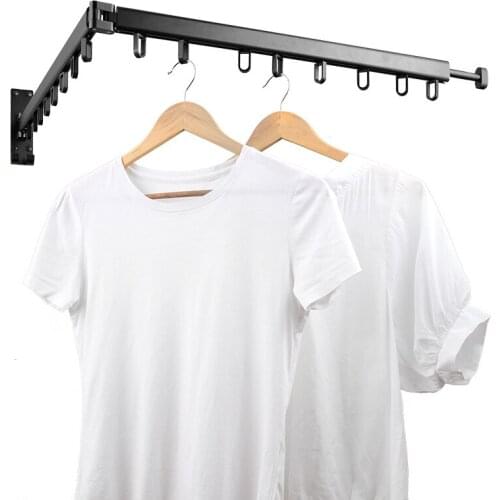 Balcony drying rack, telescopic folding multifunctional indoor wall-mounted quilt clothes, cool clothes rod drying rack