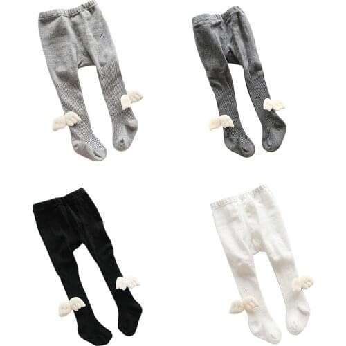 Winter Autumn Baby Girl Warmer Tights Cotton Wings Pantyhose Children Knit Pants Stockings tights stockings for girls
