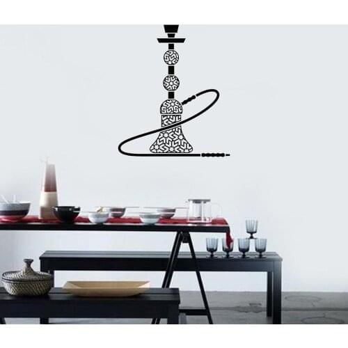 Hookah Vinyl Wall Decal Shisha Bar Smoking Room home decoration accessories Arabic Style Interior Stickers Mural G672