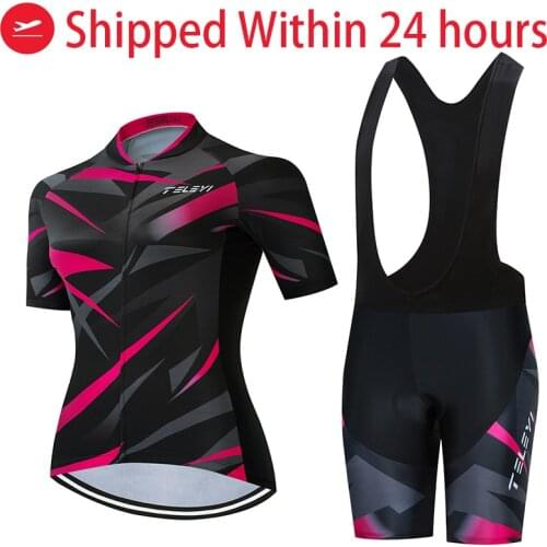 Women Cycling Jersey TELEYI Bicycle Clothes Female Ciclismo Long Sleeves Road Bike Clothing Riding Shirt Team Jersey Mountain