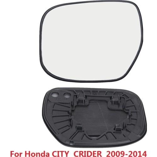 CAPQX 2PCS FOR HONDA CITY CRIDER 2009 2010 2011 2012 2013 2014 rear view mirror glass side mirror Lens no heated white glass