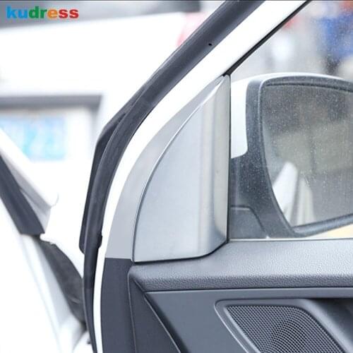 For Hyundai Tucson 2015 2016 2017 2018 2019 2020 Carbon Fiber Inner Door Window A Pillar Triangle Cover Trim Car Styling 2pcs