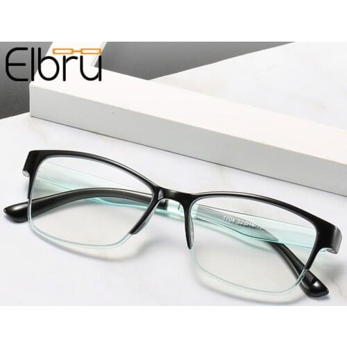 Elbru Reading Glasses Men Women Fashion Business Reading Glasses Unisex Eyeglasses Eyewear Diopters +1.0+1.5+2.0+2.5+3.0+3.5