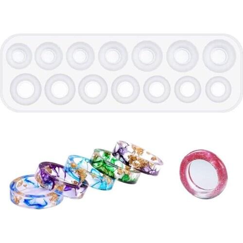 14 Hole Rings Mold Handmade DIY Making Ring Jewelry Silicone Mold Epoxy Mould Epoxy Resin For Jewelry Making