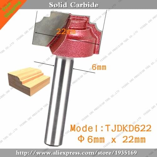 6mm*22mm,5pcs,Free shipping CNC Engraving 3D Woodworking Milling Cutter,Tungsten Solid carbide End Mill,Wood Tools,Router Bit