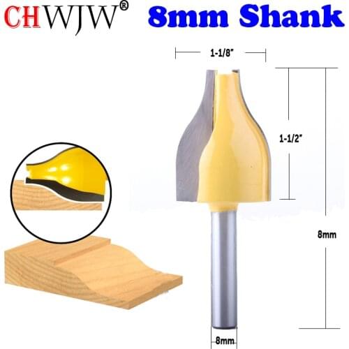 CHWJW 1pc 8mm Shank Raised Panel Vertical Router Bit - Medium Ogee Woodworking cutter Tenon Cutter for Woodworking Tools