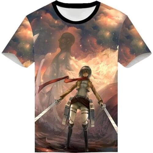 High-Q Unisex Attack on Titan T-shirt Tee T Shirt Harajuku 3D Print Jiyuu no Tsubasa Loose Casual T-shirt tee t shirt