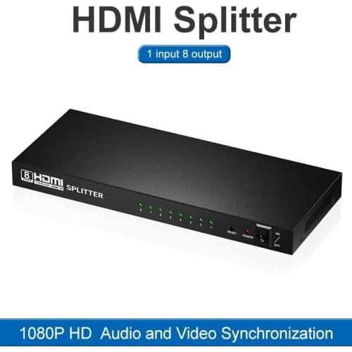 HW-HD108 full HD 3D 1080P / 60HZ HDMI-compatible Splitter 1x8 HDMI splitter 1080p HDMI-compatible Splitter 1 In 8 Out