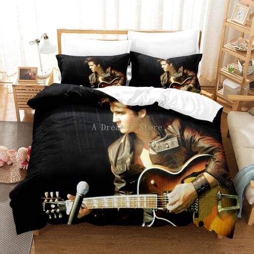 New 3D Print Comforter Bedding Set Duvet Covers Pillowcases Bedclothes Bed Linen Home Textile Cartoon Queen KIng Elvis Presley