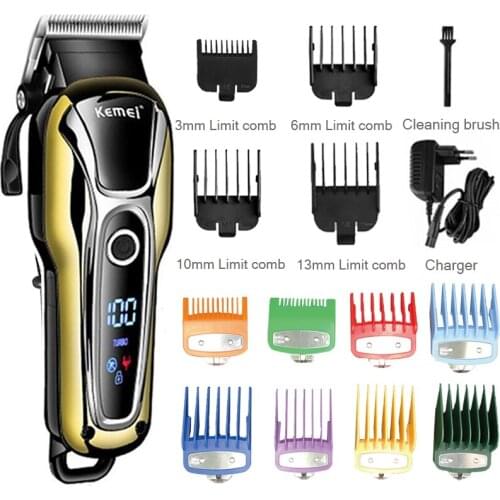 Kemei hair clipper professional hair Trimmer in Hair clippers for men electric trimmers LCD Display machine barber Hair cutter 5