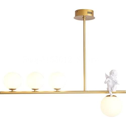Nordic Angel Lamp Golden Ceiling Chandelier Living Room Decoration Hanging Lighting Modern Chandeliers Home Decor Pendant Lights