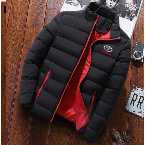 2021 New Autumn Winter Thickened Toyota Sports Jacket Men Zipper Cardigan Casual Coat Warm Cotton-Padded Jacket