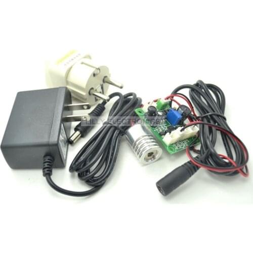 Industrial 12V 100mw 405nm Blue/Violet Light Laser Module w/TTL 18x25mm with US adapter