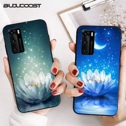 Luxurious and beautiful lotus Phone Case for Huawei P20 P30 P20Pro P20Lite P30Lite P10 P Smart plus P10Lite P40 Pro P40 lite