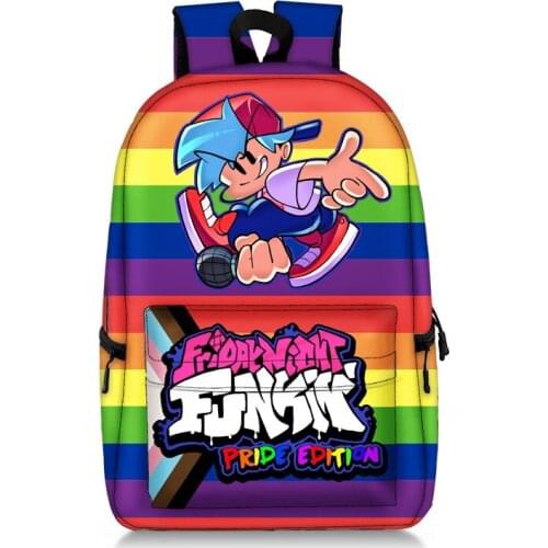17 inch Game Friday Night Funkin School Bag For Teenage Girl Boy Children Knapsack Daypack Women Men Travel Laptop Bags