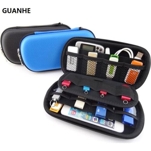 GUANHE HDD Digital Gadget Travel Storage Bag for U Disk, USB Data Cable, SD Card, Phone, Electronic external hard drive bag