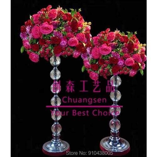 Wedding Flower Vase Metal Gold Silver Trumpet Vase Floral Stand Wedding Decoration Centerpiece,Christmas Deco Flower Stand