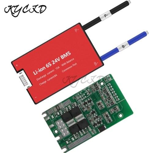 BMS 6S 24V 15A 20A 40A 18650 Lithium Battery Protection Board Balancer Battery BMS Waterproof for Power Bank Motorcycle Charging