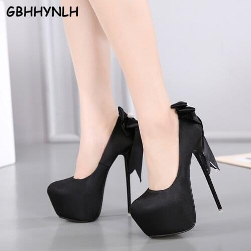 GBHHYNLH size 34-45 Woman pumps 16CM High Heels Pumps Sexy Women Shoes High Heels Fashion Wedding Bridal shoes woman 11 LJA590
