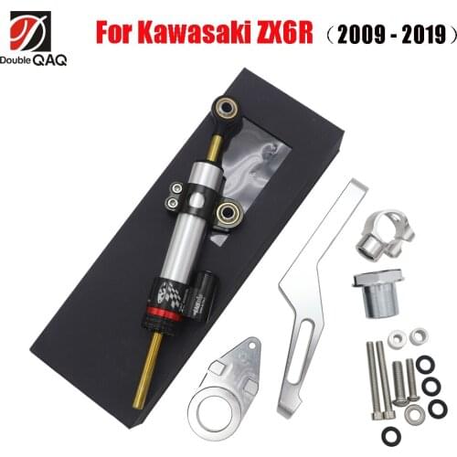 ZX-6R CNC Motorcycle Steering Stabilize Damper Bracket Mount For Kawasaki ZX6R 2009 - 2019 2018 2017 2016 2015 2014 2013 2012