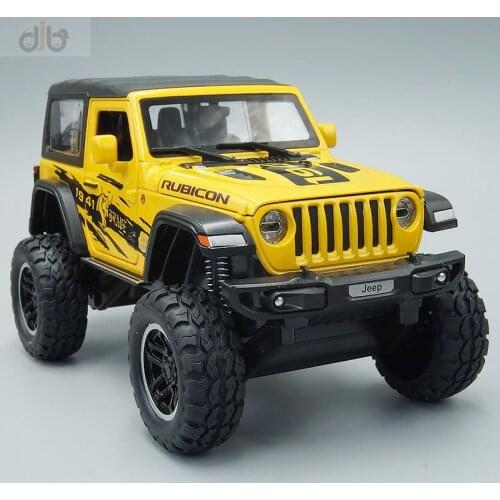 1:20 Diecast Metal Model Toys Rubicon Off-road Pull Back With Sound & Light