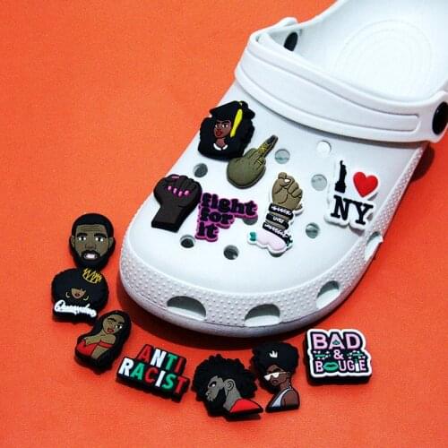 1 Black Element Shoe With Black Charm Girl Shoe Accessory With Alligator Gibbs Child Gift