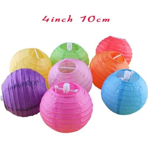10 Pieces 4 Inch 10cm 10 Colors Mini Chinese Paper Lanterns For Kids Birthday Party Baby Shower and Wedding Decoration