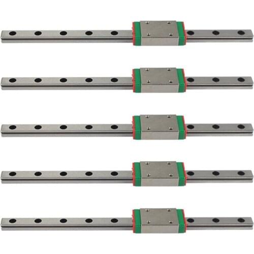 5PCS for HIWIN MGN7 Miniature Linear Rail 150mm with MGN7H Long Carriage Slide Block for Voron V0 3d Printer