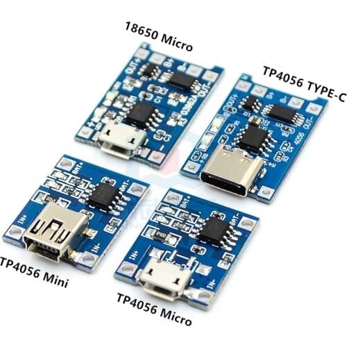 5pcs/lot TP4056/18650 lithium battery 3.7v 3.6V 4.2V lithium battery charging board 1A overshoot and overdischarge protection