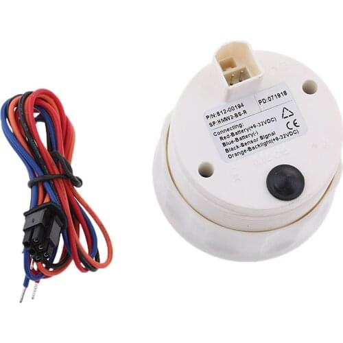 9-32V Black Dial Boat Carvanas Water Level Gauge With Colorful Backlights