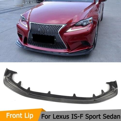Carbon Fiber Black Front Bumper Lip Chin Flap Spoiler for Lexus IS250 IS350 F Sport ISF Sedan 4 Door 2013 2014 2015