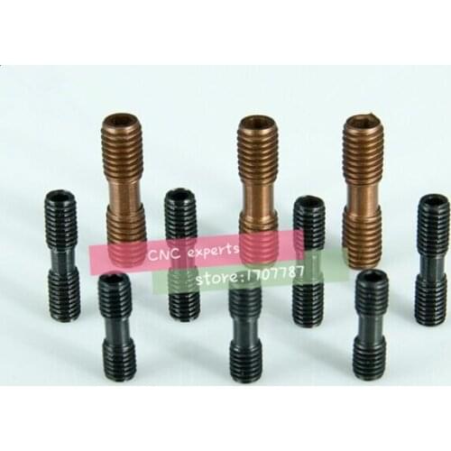 Free shipping 10pcs Clamp Screw ML0520/ML0620/ML0625/ML0630/ML0830/ML1022 CNC lathe Turning Tool Spare Screw Double screw