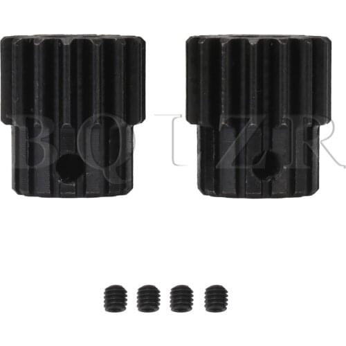 BQLZR 2pcs Module 1 Metal Steel Gear Wheel Top Screws 6mm Hole Diameter 15 Teeth