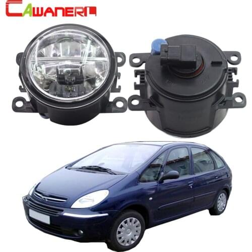 Cawanerl For Citroen Xsara Picasso MPV N68 1999-2015 Car H11 LED Fog Light 4000LM White 6000K Daytime Running Lamp DRL 2 Pieces