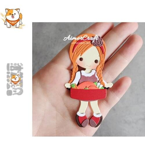 Thanksgiving Turkey Girl Metal Cutting Dies Mold Scrapbooking Stencil DIY Embossing Craft Die Cuts Card Making New Dies For 2020