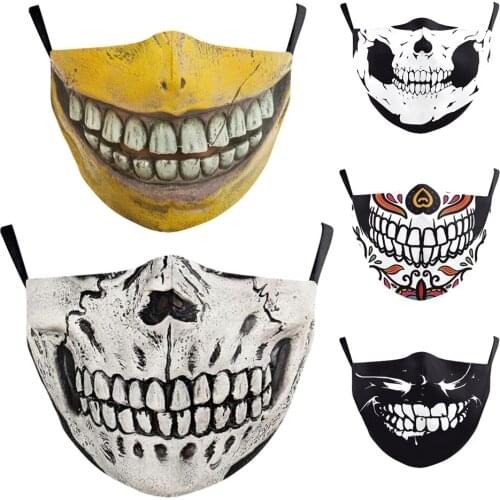 Hot Halloween Fashion Masks Clown Mouth Skull Men Womens Unisex Street Sports Dust-proof Face-Protection Dustproof Cycling Mask