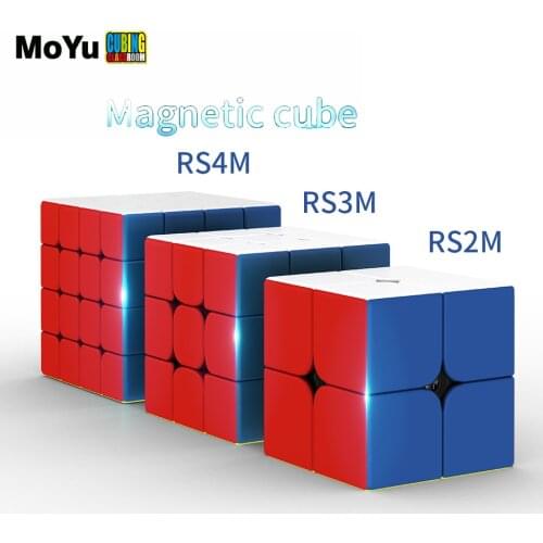 Moyu RS4M 2020 Magic Cube Magnetic moyu RS4 M 4x4 Cubo Magico RS3M 3x3x3 Magnetic Cube RS2M 2x2x2 Puzzle Toys for Children Gift