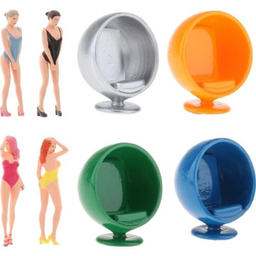 1:64 Scale Resin Model People / Chair Miniature Decoration Accessories Figurine Model Sculpture for Display