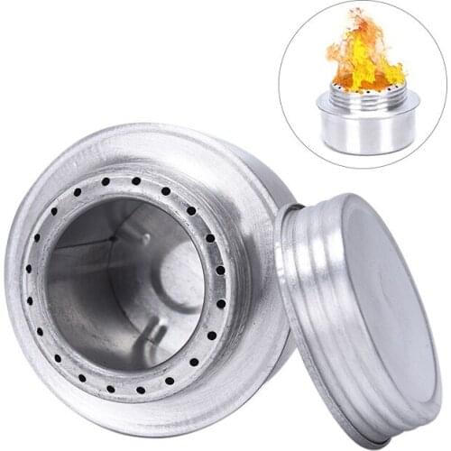 Mini Aluminum Alloy Alcoho Stove Outdoor Camping Stove Portable Camping Equipment Cookware Cooking Picnic Stove with Lid